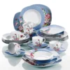 VEWEET 30-teilig Porzellan Tafelservice, Serie 'Hannah', Kombiservice Für 6 Personen, Blau Mit Floral Dekoration -Esstisch Lieferungen Rabatte c9cc82858f32014ab70543cfb6a0775d