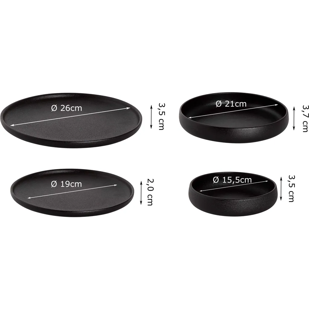 Maastricht Porselein Universe Porzellan Kombiservice 24 Tlg. 6 Pers Schwarz 3 Maastricht Porselein Universe Porzellan Kombiservice 24 Tlg. 6 Pers Schwarz