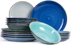Studio Tavola Geschirr Set Ocean Blue 18-teilig -Esstisch Lieferungen Rabatte d11d6af4501c848e6e1b689759e8b4ff