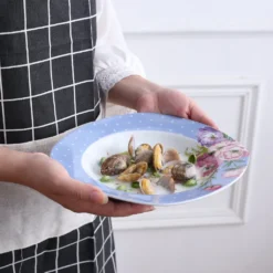 VEWEET 30-teilig Porzellan Tafelservice, Serie 'Hannah', Kombiservice Für 6 Personen, Blau Mit Floral Dekoration -Esstisch Lieferungen Rabatte d4a0a5555274d7537549da1c1a4b89b6