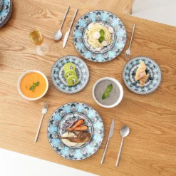 Tafelservice VEWEET, 18 Teiliges Geschirrset Aus Porzellan, AUDRIE Serie, Mit Je 6 Müslischale, Dessertteller Und Flachteller Für 6 Personen -Esstisch Lieferungen Rabatte d57aa9870a5beb1c520644fa04eb3878