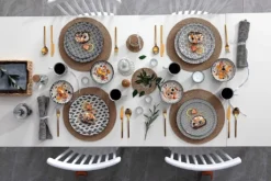 Vancasso, Haruka Porzellan Geschirrservice, 32-teilig Rund Kombiservice Geschirrset Tafelservice Für 8 Personen, Schwarz -Esstisch Lieferungen Rabatte d5877d925804a214f8f6d4149e6a76ff