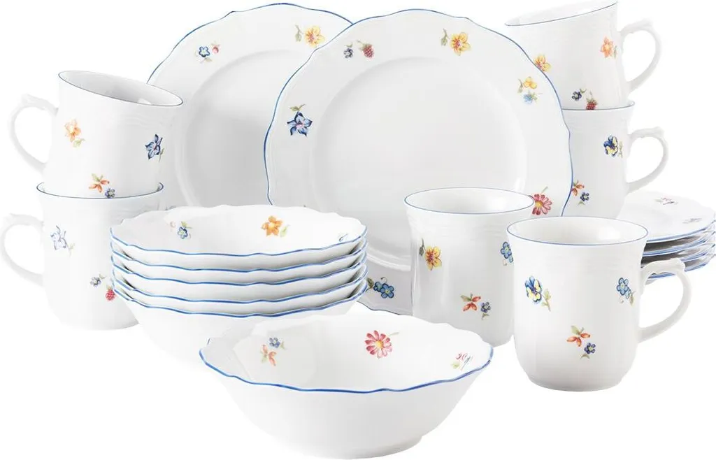 Seltmann Weiden Frühstück-Set Sonate Bunt Landhaus Traditionell 3 Seltmann Weiden Frühstück-Set Sonate Bunt Landhaus Traditionell