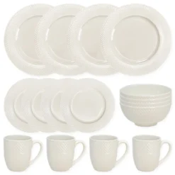 Porzellan Geschirr Set Weiß Für 4 Personen 16-teiliges Tafelservice Kombiservice -Esstisch Lieferungen Rabatte d73a40a001f90b4aeba44da59235112c