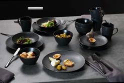 Frühstücksset 18 Tlg. Kitwe Schwarz