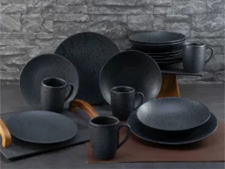 CreaTable, 20539, Serie Schiefer Black , Geschirrset, Kombiservice 16 Teilig -Esstisch Lieferungen Rabatte dc014f693f1f98e4723ebb5590fda1e2