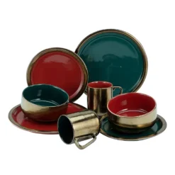 CreaTable 22973 Kombiservice Rustikal Collection Für 4 Personen, Steinzeug, Mehrfarbig (1 Set, 16-teilig) -Esstisch Lieferungen Rabatte e118f804c87e9c218220c728a8364be0