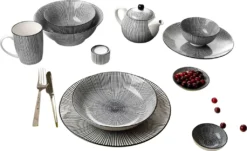 Tafelservice 12 Tlg. Takeo Stripes