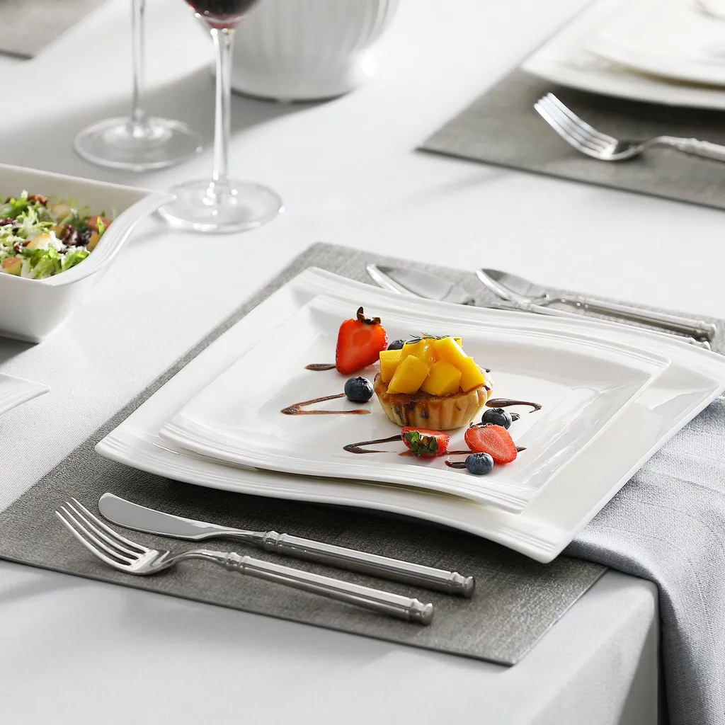 MALACASA, Serie Flora, 26 Tlg. Cremeweiß Porzellan Geschirrset Kombiservice Tafelservice Mit 6 Schalen, 6 Dessertteller, 6 Suppenteller, 6 Speiseteller Und 2 Rechteckigen Platten 6 MALACASA, Serie Flora, 26 Tlg. Cremeweiß Porzellan Geschirrset Kombiservice Tafelservice Mit 6 Schalen, 6 Dessertteller, 6 Suppenteller, 6 Speiseteller Und 2 Rechteckigen Platten – Bild 4