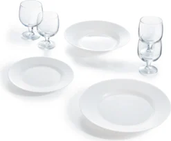 Tellerset Tafelservice Geschirrset 6 Personen 18 Tlg. Glas Luminarc Weiß Glatt -Esstisch Lieferungen Rabatte e8e9b72546af597f36ab1d8075fd9691