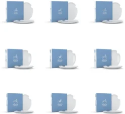 FIFTYEIGHT Kombi-Service 30-tlg. - Tassen + Teller (mit Biss) + Hochwertige Tischsets -Esstisch Lieferungen Rabatte ee380a2f34e40f4c5575a5b3e6385c10