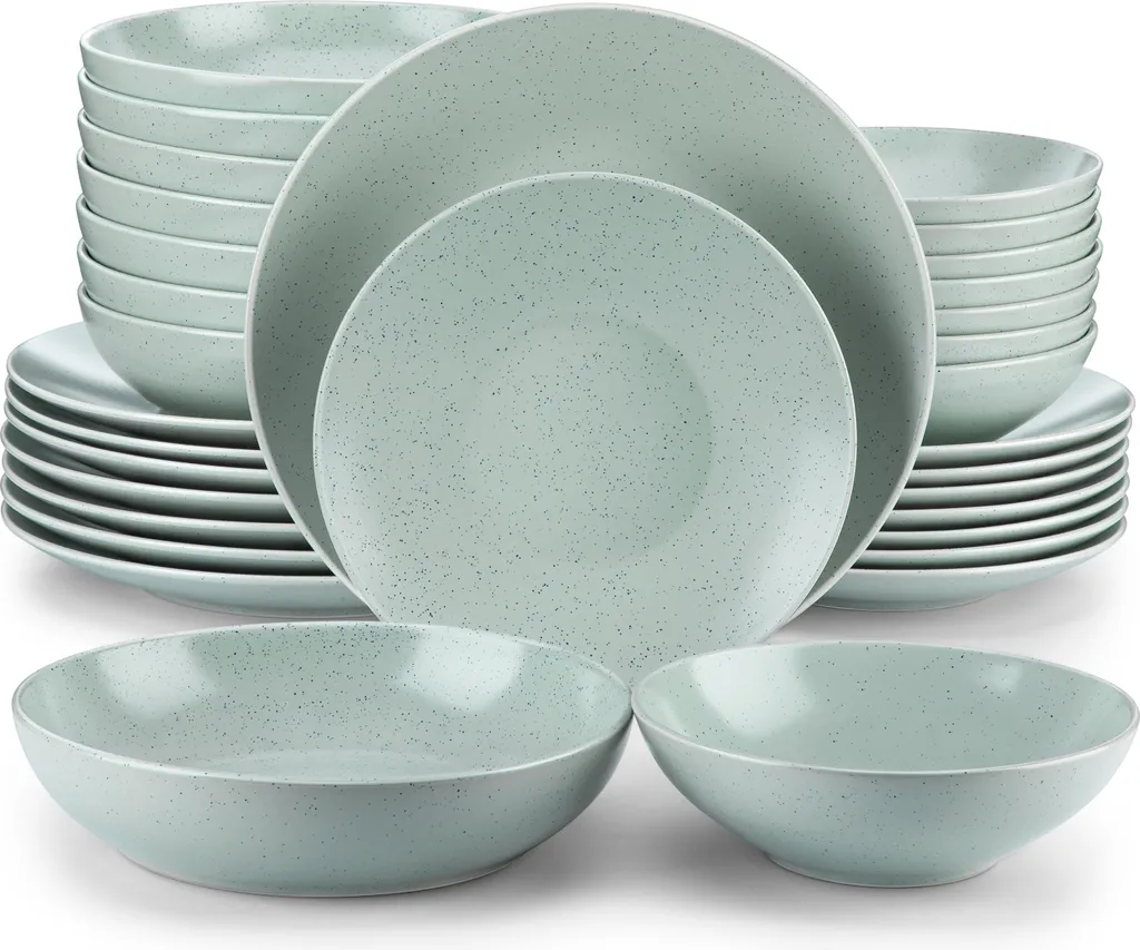 Tafelservice Steingut, Vancasso SABINE 32-teiliges Geschirrset, Modernes Kombiservice Für 8 Personen, Sesam Design 3 Tafelservice Steingut, Vancasso SABINE 32-teiliges Geschirrset, Modernes Kombiservice Für 8 Personen, Sesam Design