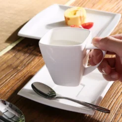 MALACASA, Serie Blance, 60 Tlg. Cremeweiß Porzellan Geschirrset Kombiservice Tafelservice Mit Je 12 Kaffeetassen, 12 Untertassen, 12 Dessertteller, 12 Suppenteller Und 12 Flachteller -Esstisch Lieferungen Rabatte f120047103ade0d80917c3cdea067acd