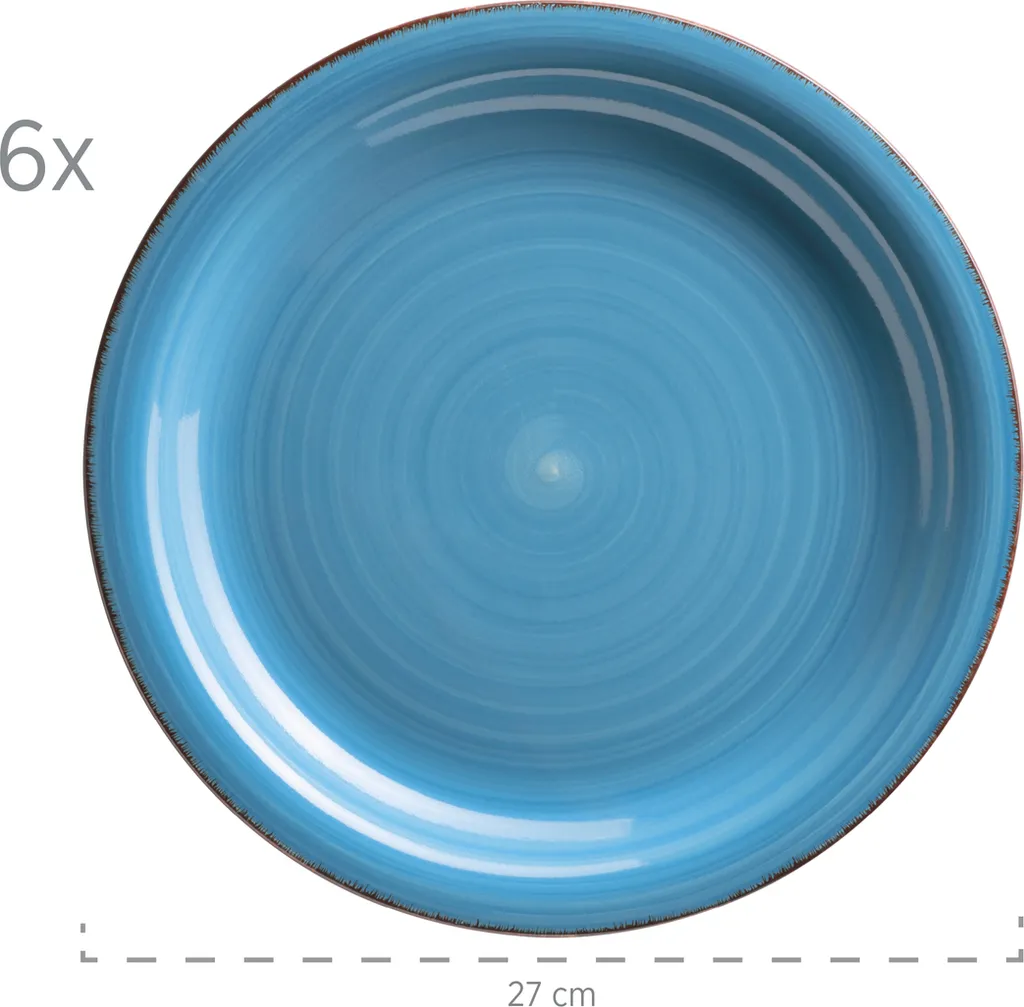 Mäser 931602 Tafelservice Lumaca Für 6 Personen, Steingut, Dunkelblau (1 Set, 12-teilig) 4 Mäser 931602 Tafelservice Lumaca Für 6 Personen, Steingut, Dunkelblau (1 Set, 12-teilig) – Bild 2