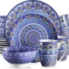 Vancasso Tafelservice Porzellan, Mandala 16 Teiliges Essgeschirr Kombiservice, Handbemaltes Geschirrset Für 4 Personen, Böhmischer Stil -Esstisch Lieferungen Rabatte f30f71fd130d4c8f31b124390e9ee33d