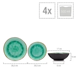 Sänger SÄNGER Steingut Geschirrset Palm Beach, Tafelservice & Servierplatten Set 23 Teilig Für 4 Personen -Esstisch Lieferungen Rabatte f3730a2a207c6c4e5824c53071a94108