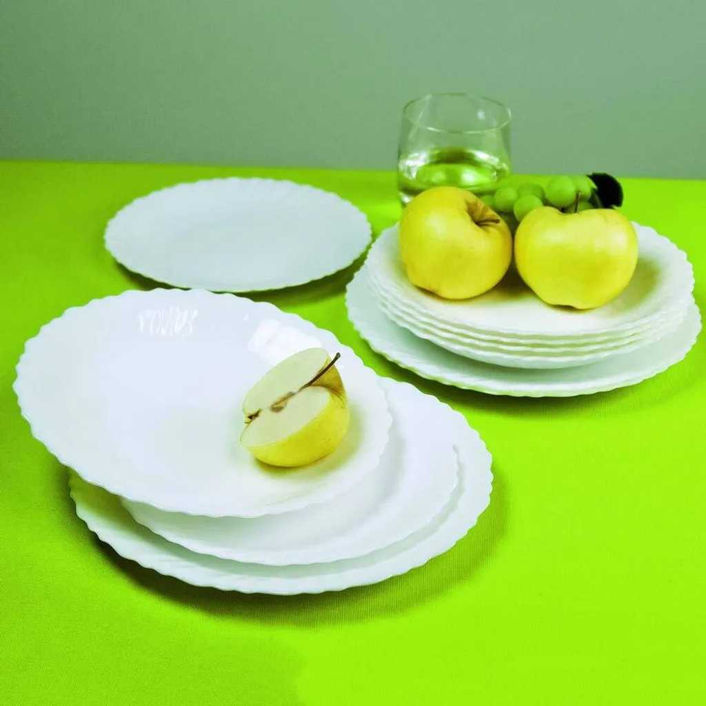 Tafelservice Geschirrset Luminarc 12-tlg. Essservice Teller Hartglas 4 Personen 4 Tafelservice Geschirrset Luminarc 12-tlg. Essservice Teller Hartglas 4 Personen – Bild 2