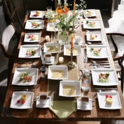 MALACASA 32 Tlg. Kombiservice, Serie BLANCE Cremeweiß Porzellan Geschirrset Mit Servierplatte -Esstisch Lieferungen Rabatte f821089cd105e5094ca53c6e7e2a28a4