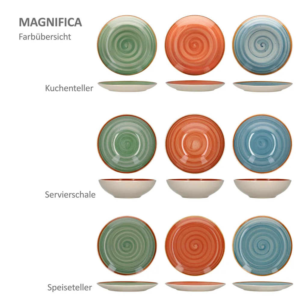 24tlg. Geschirrset Magnifica I Kombiservice I 6 Pers. I Becher + Müsli+ Teller + Essteller 9 24tlg. Geschirrset Magnifica I Kombiservice I 6 Pers. I Becher + Müsli+ Teller + Essteller – Bild 7