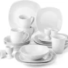 MALACASA, Serie Elisa, 40 Teilig Set Porzellan Tafelservice Kombiservice Geschirrset Mit Dessertteller, Speiseteller, Müslischalen, Eierbecher, Becher Für 8 Personen -Esstisch Lieferungen Rabatte fc19187041e143bf0da1f5a4a4fb04d2